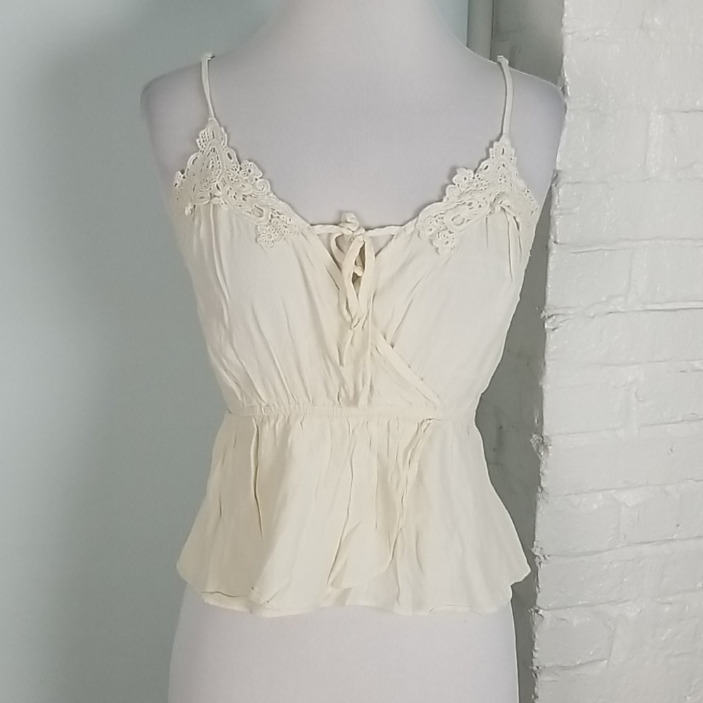 Forever 21 lace wrap tie top